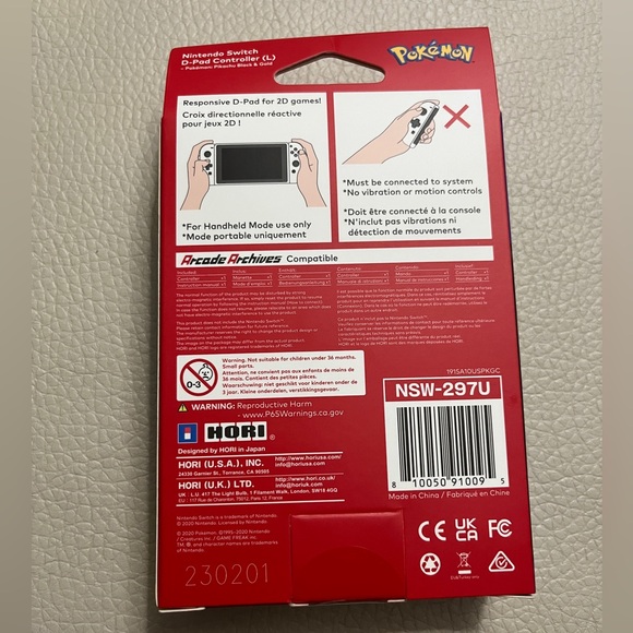 NWB - Hori D-Pad Controller (Left) Pokemon Pikachu for Nintendo Switch - Picture 3 of 11